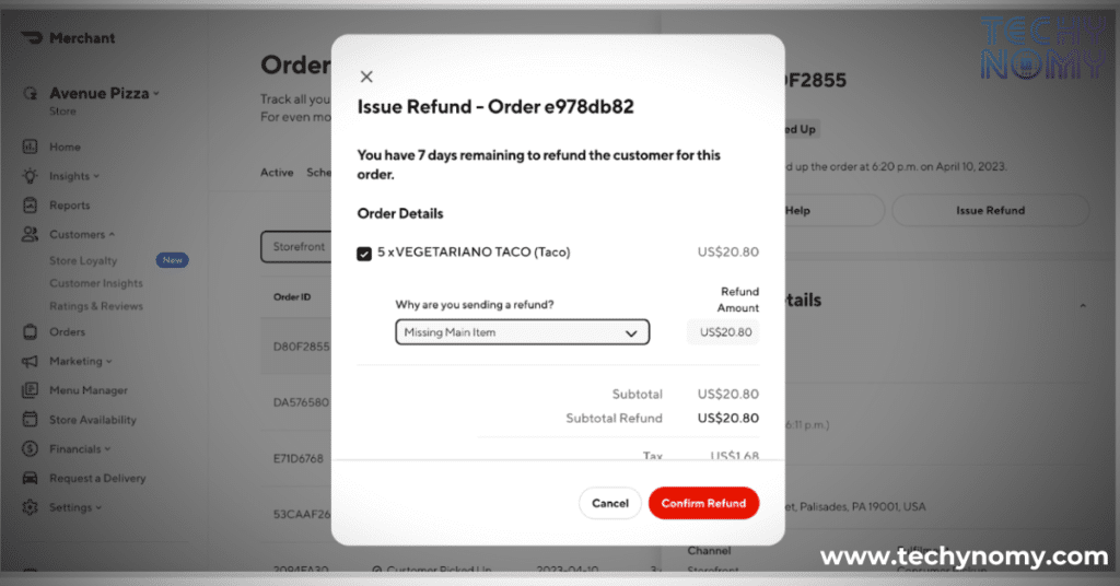 How to Request a Refund on DoorDash